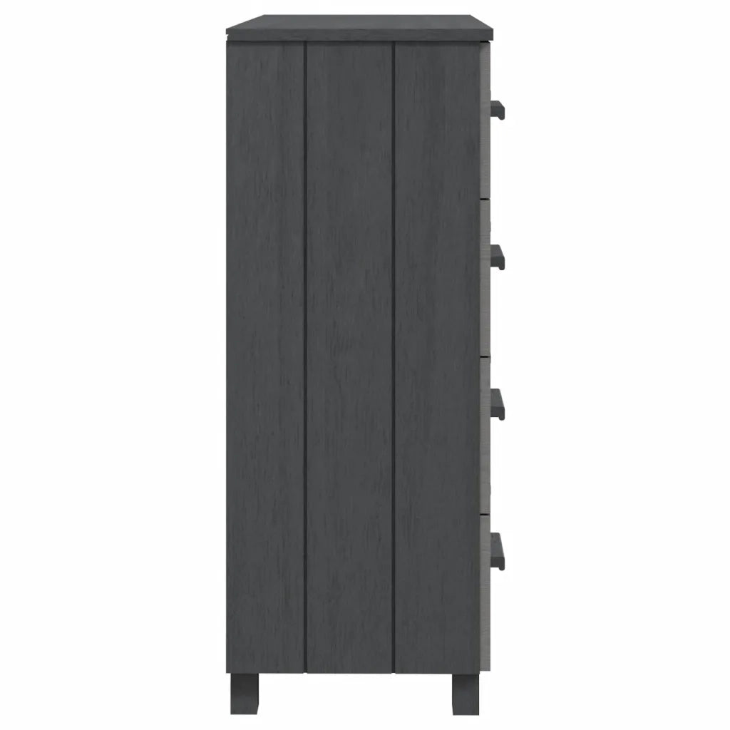 Credenza Grigio Scuro 79x40x103,5 cm in Legno Massello di Pino cod mxl 25103