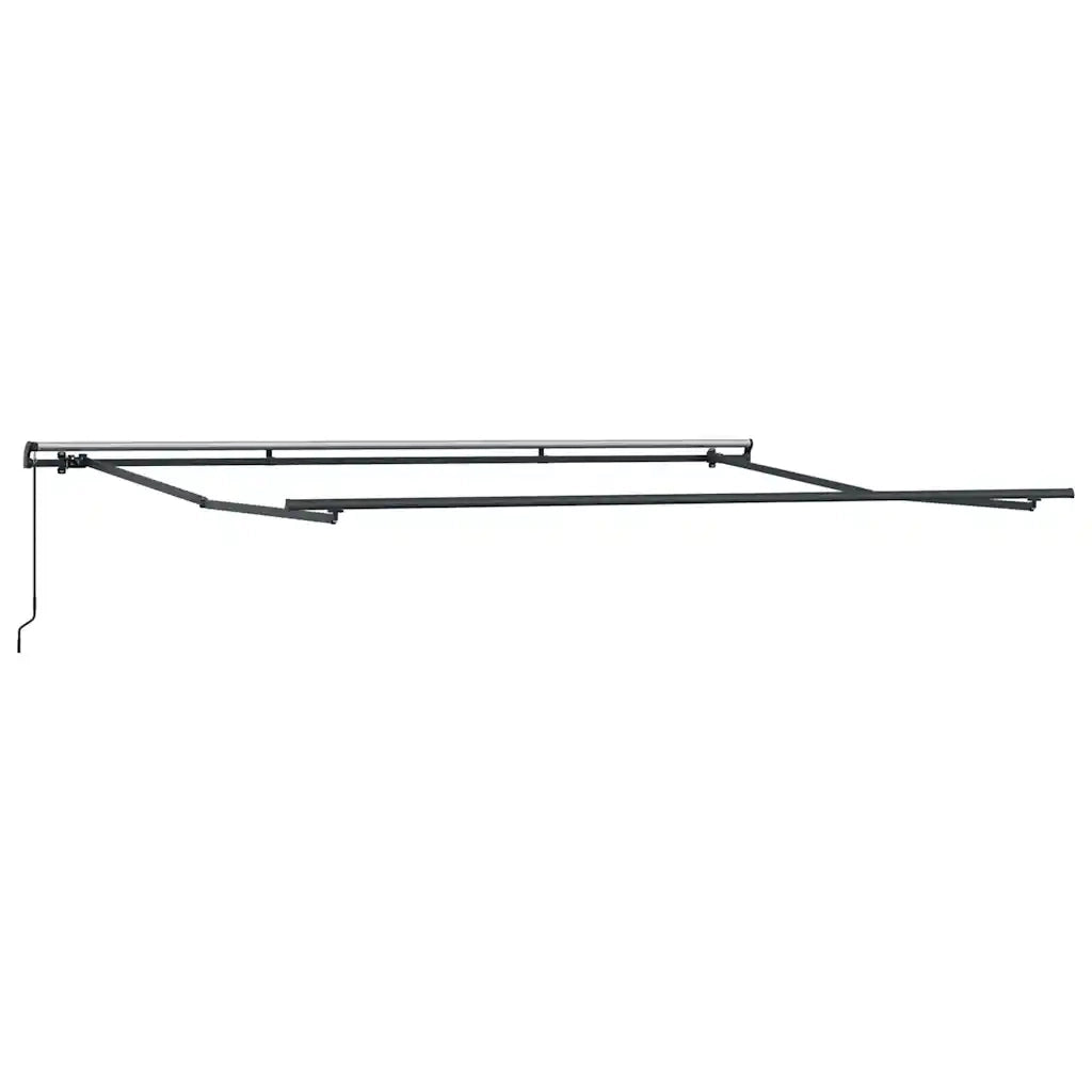 vidaXL Tenda da Sole Retrattile Manuale Antracite e Bianco 500x300 cm