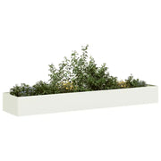 Fioriera-Vaso-Contenitore per Piante Bianca 360x80x40 cm in Acciaio