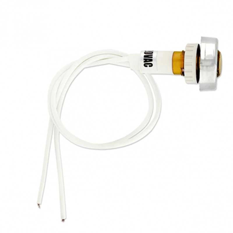 SPIA LUMINOSA CON CAVO TONDA 10MM CON GHIERA CROMATA UNIVERSALE 220V - UNIVERSALE