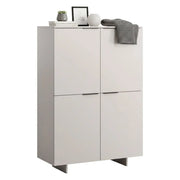 Credenza Colonno, Madia da salotto con quattro ante battenti, Rialzato da terra, 100x42 h145 cm, Beige
