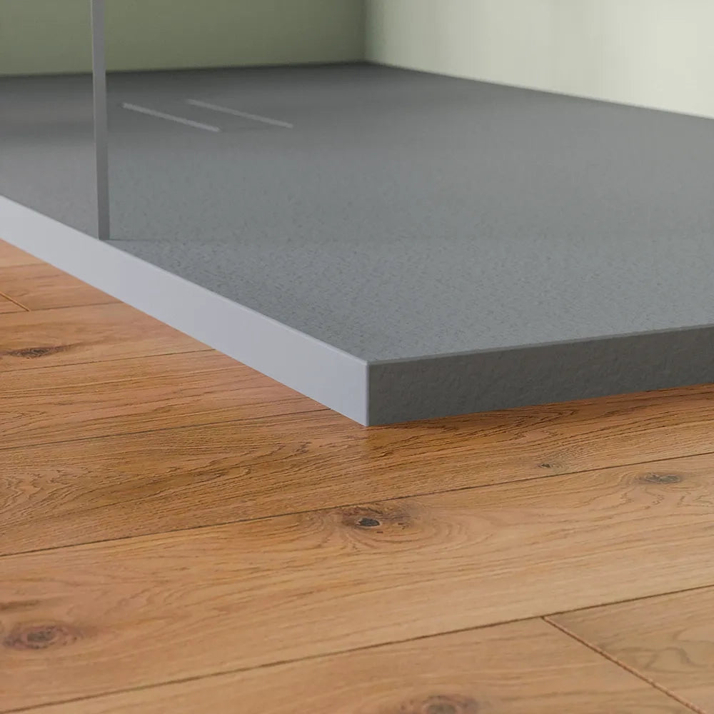 Piatto doccia 80x140 cm in marmoresina grigio effetto pietra | Merlera