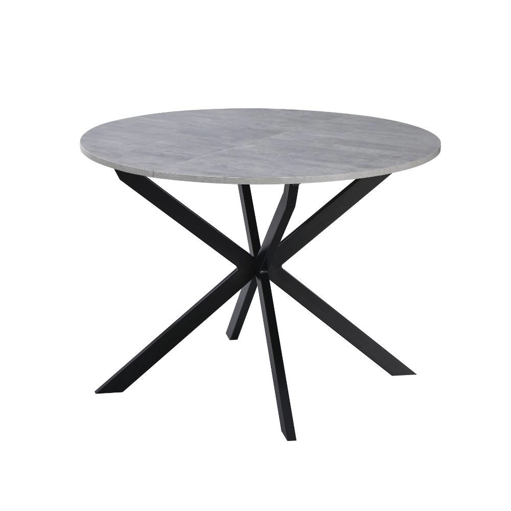Tavolo rotondo allungabile Rut 100x100x77H colore cemento