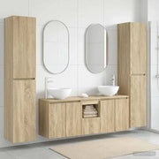 Set di mobili per il bagno 5 pz Rovere Sonoma 3406025