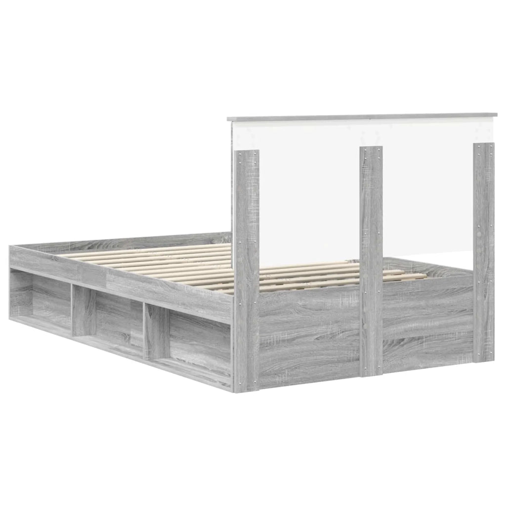 Struttura del letto Grigio Sonoma 120 x 190 cm Pino massello 3411042