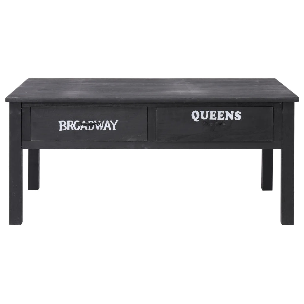 Tavolino da Salotto Nero 100x50x45 cm in Legno 284141