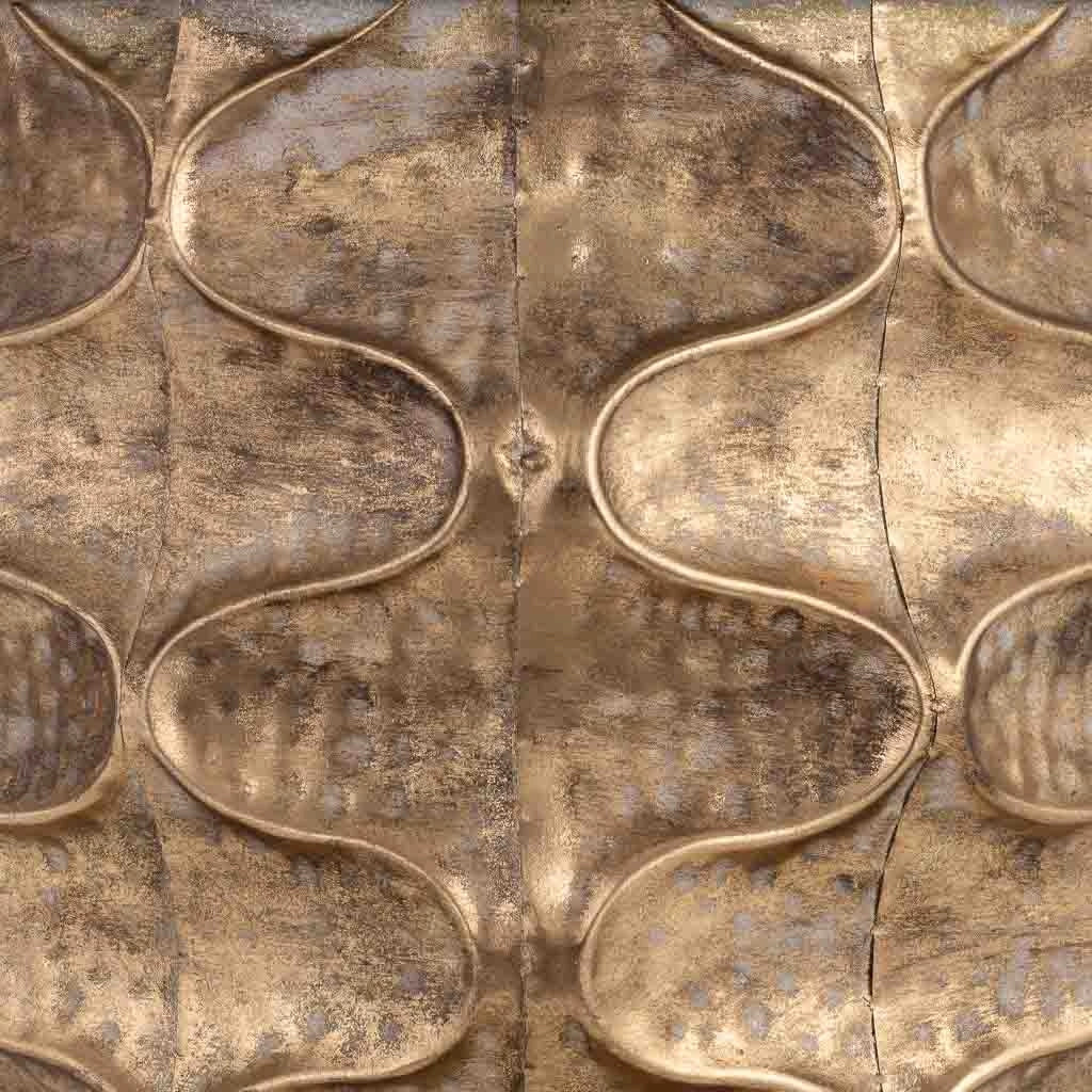 Coprivaso in metallo dorato 38x38x37 cm