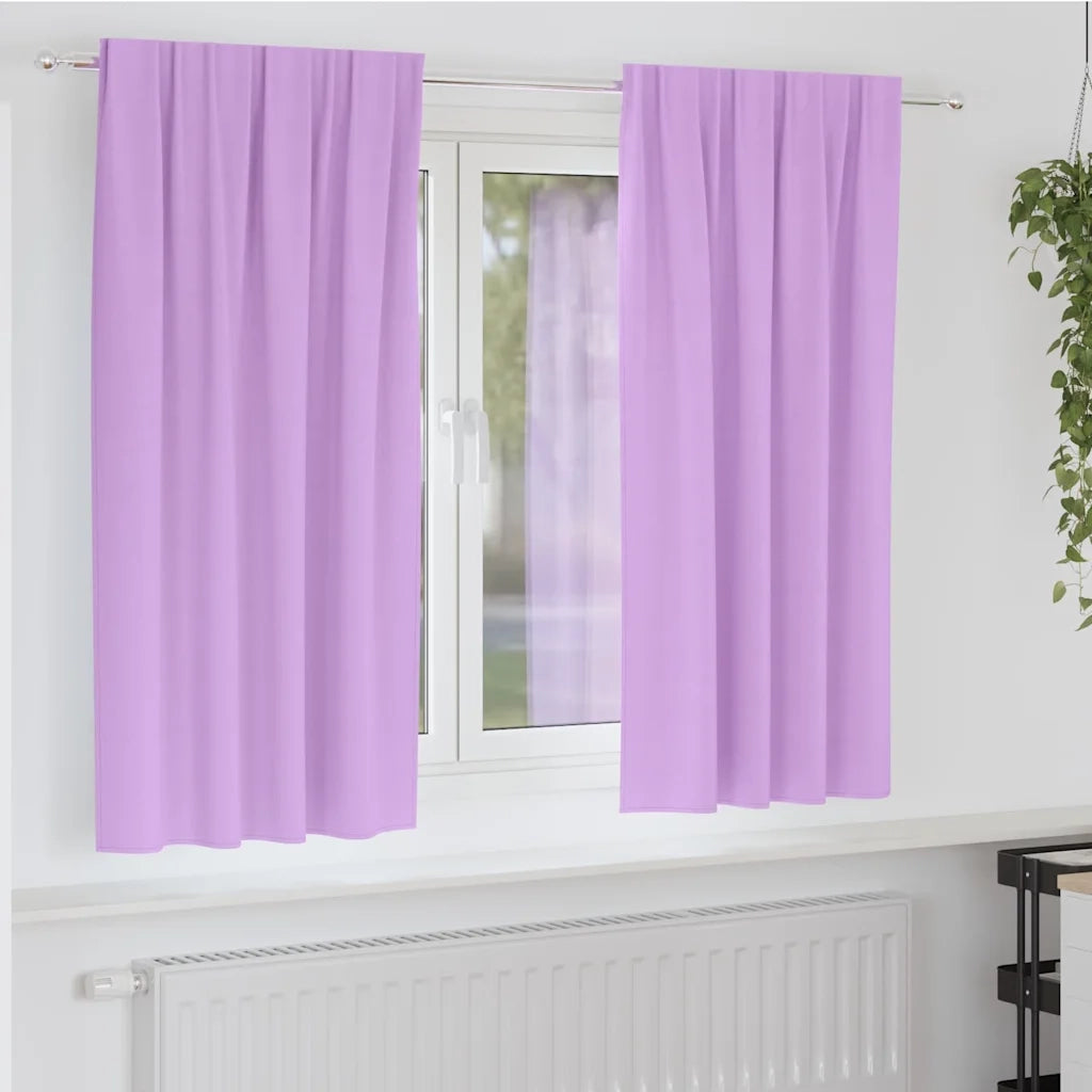 vidaXL Tende con tende 2 pcs Viola Poliestere