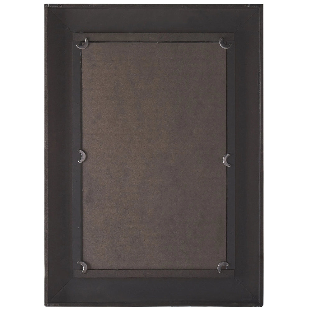Specchio da parete in legno chiaro Rettangolare 54 x 74 cm in legno massello fatto a mano con cornice in abete Bamboo Basket Weave Boho Modern