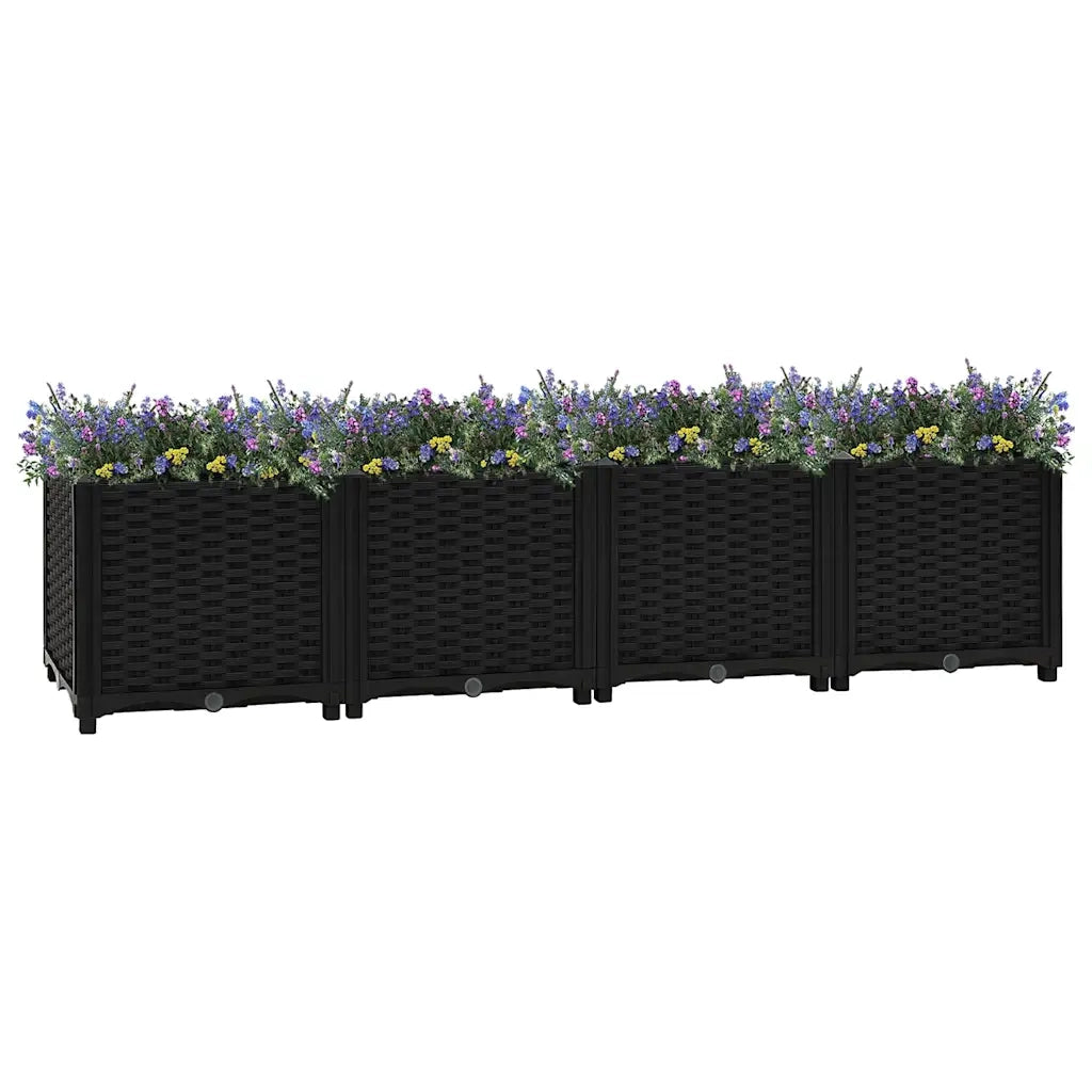 Fioriera | Cassetta per fiori | Vaso Rialzata 160x40x38 cm in Polipropilene