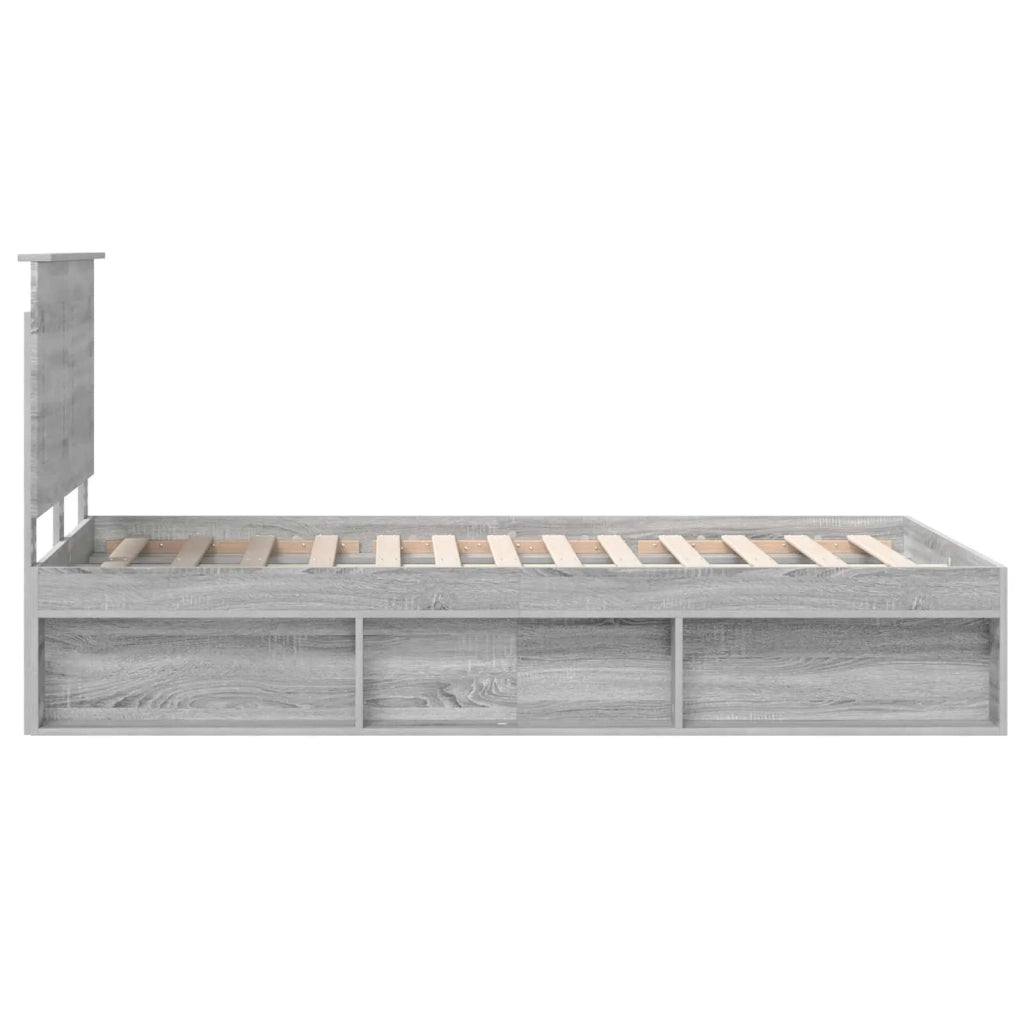 Struttura del letto Grigio Sonoma 135 x 190 cm Pino massello 3409368