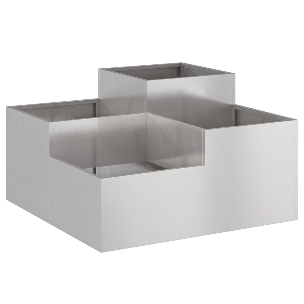 Fioriera da Giardino 80x80x48 cm Acciaio Inossidabile