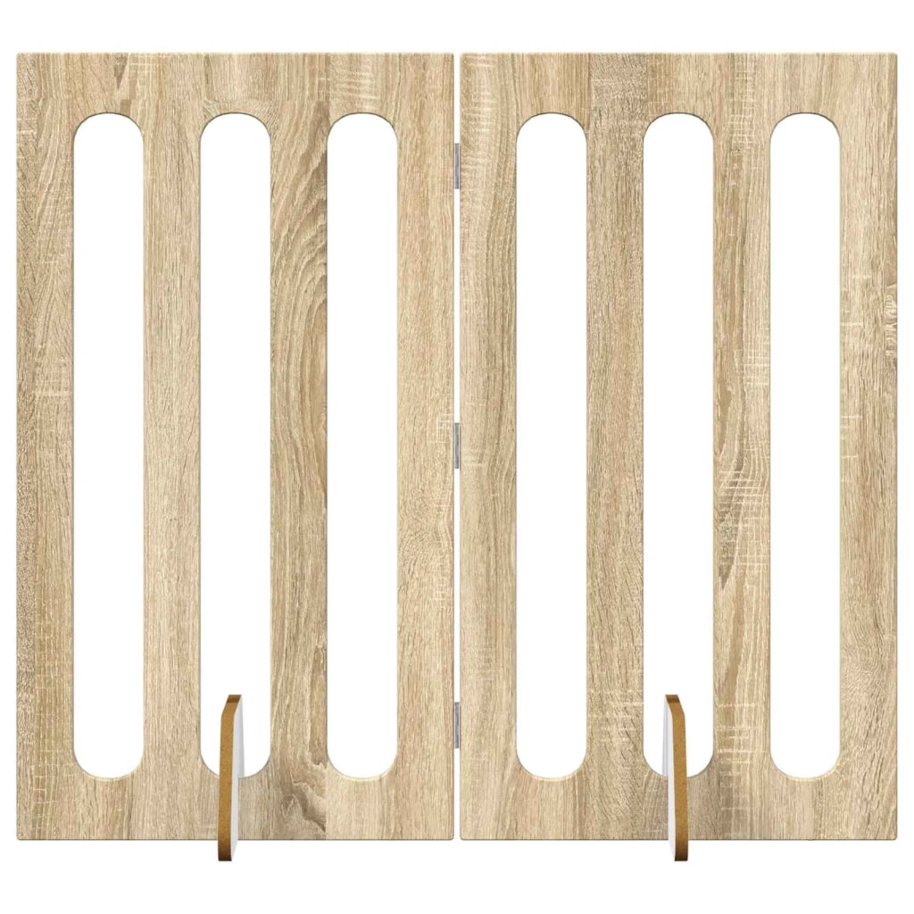 Recinto pieghevole per animali 2 pcs Rovere Sonoma