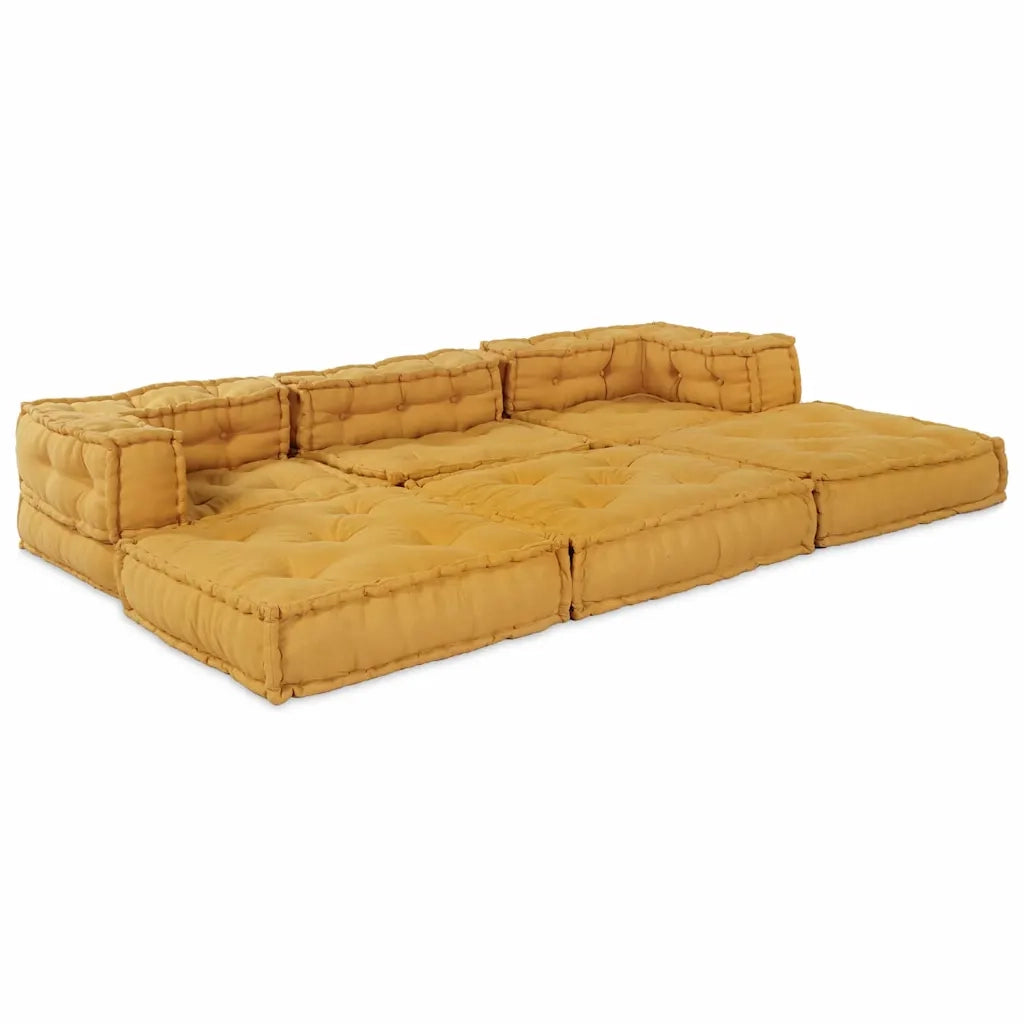 vidaXL Cuscino 2 pcs Giallo 70 x 70 x 54 cm Poliestere