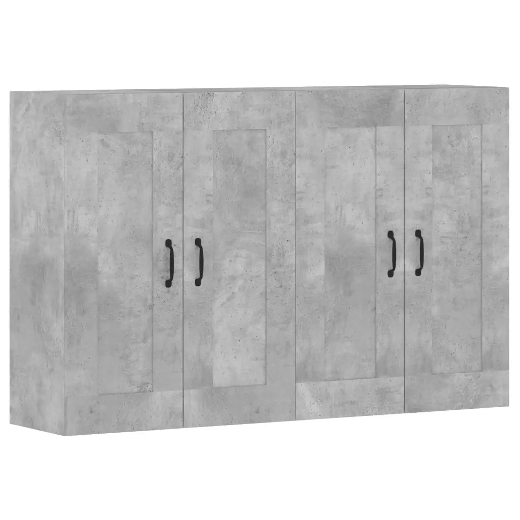 Armadietti a Parete 2 pz Grigio Cemento in Legno Multistrato 3197988