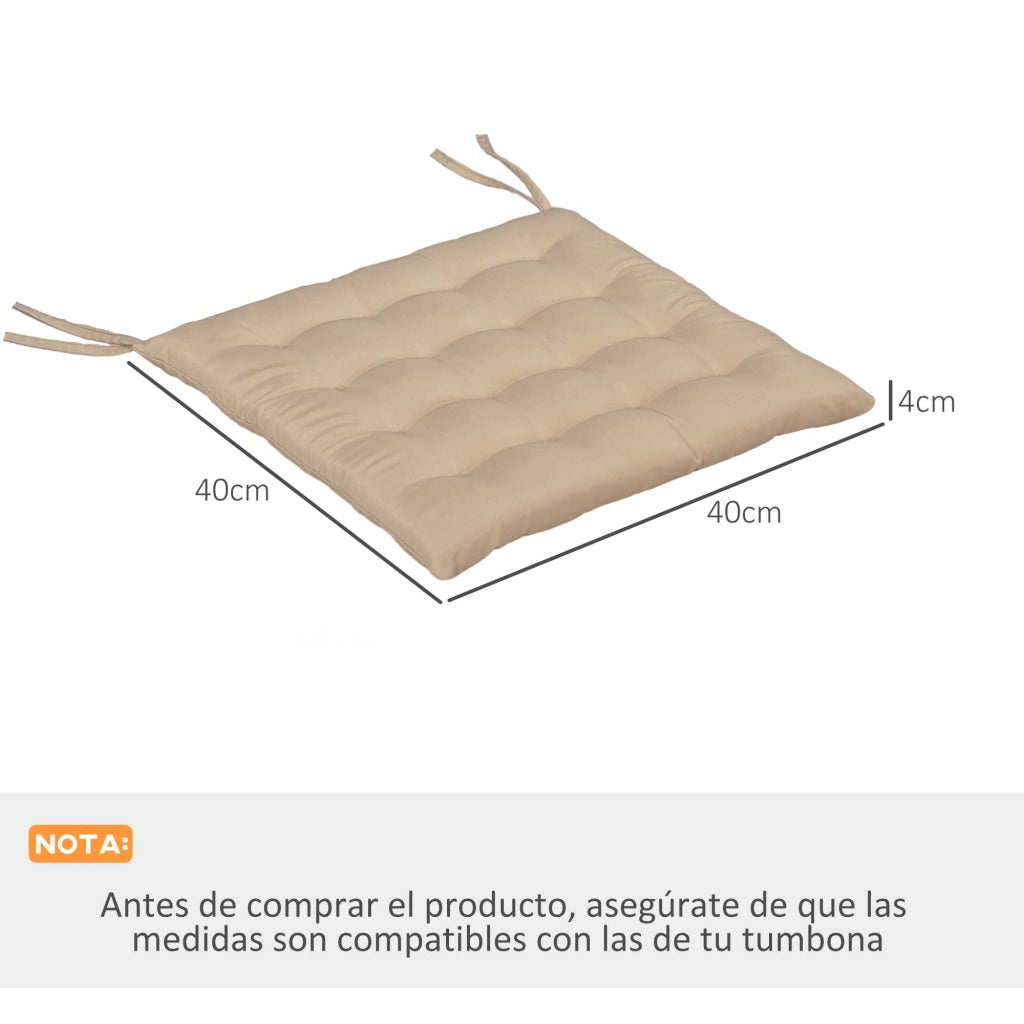 Cuscini per Sedie ¨C Zephmum ¨C Caqui 40x40 cm 6 pezzi