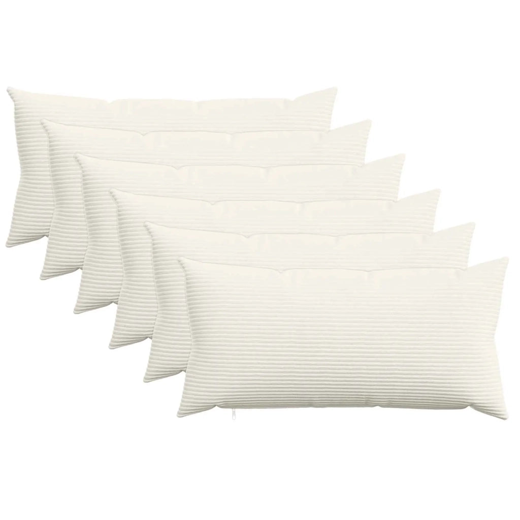 Federa 6 pcs HEERLEN Crema 40 x 80 cm corduroy 909908