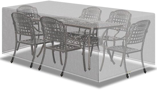 Sedili per terrazza rettangolari - impermeabili - adatti per grandi tavolate da giardino - 1 pezzo - 280 x 204 x 106 cm