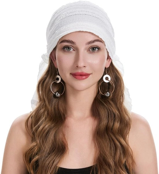 Tulbandmuts per Donna - Foulard Prelevato - Cappello Leggero - Soffice e Comodo - 100% Poliestere - Misura Adattabile
