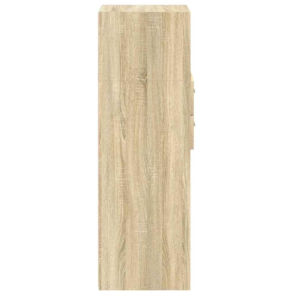Buffet credenza cassettiera armadio mobile contenitore organizer cucina soggiorno salotto rovere Sonoma 40 x 42,5 x 124 cm legno ingegnerizzato marrone 02_0034060