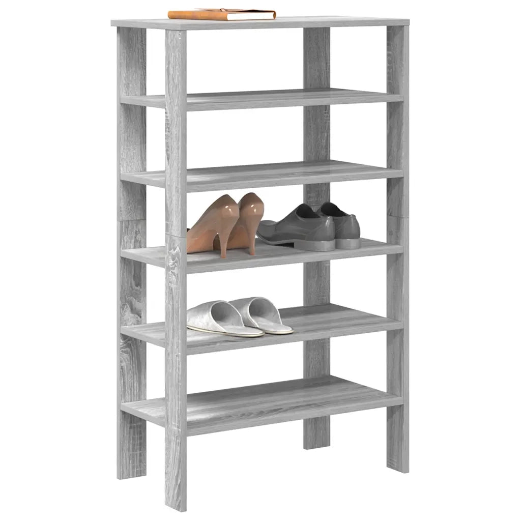 Scarpiera-Scaffale per scarpe Grigio Sonoma 61x32x105 cm in Truciolato