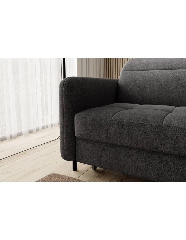 Divano ad angolo collezione GOUMSI colore Grigio scuro melange