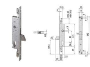 SERRATURA TRIPLICE INFILARE PER MONTANTI SOLO CATEN. 46800 (EX46300)  mm.25 (46800250)    CISA