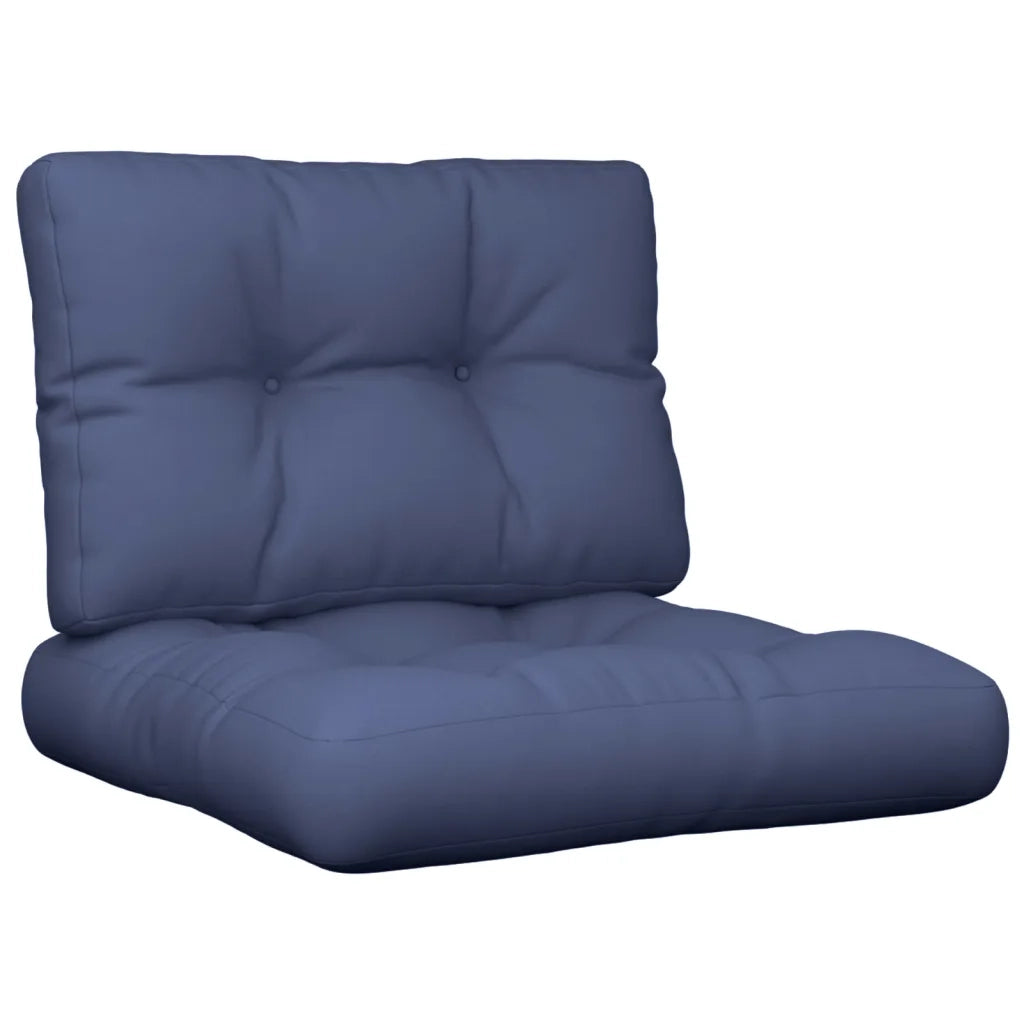Cuscini per Pallet 2 pz Blu Marino in Tessuto 378058