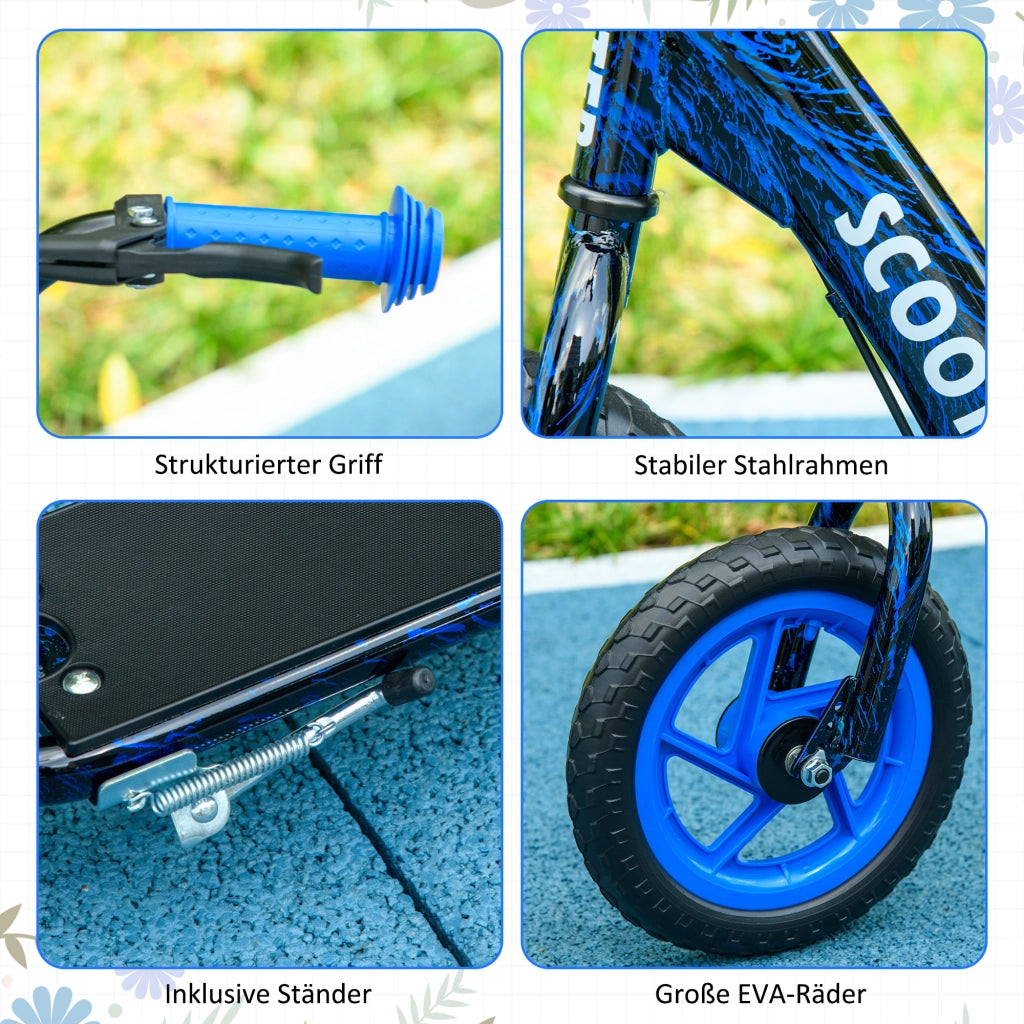 Monopattino Bambini Regolabile ¨C Zephmum ¨C Blu Acciaio 2 Ruote