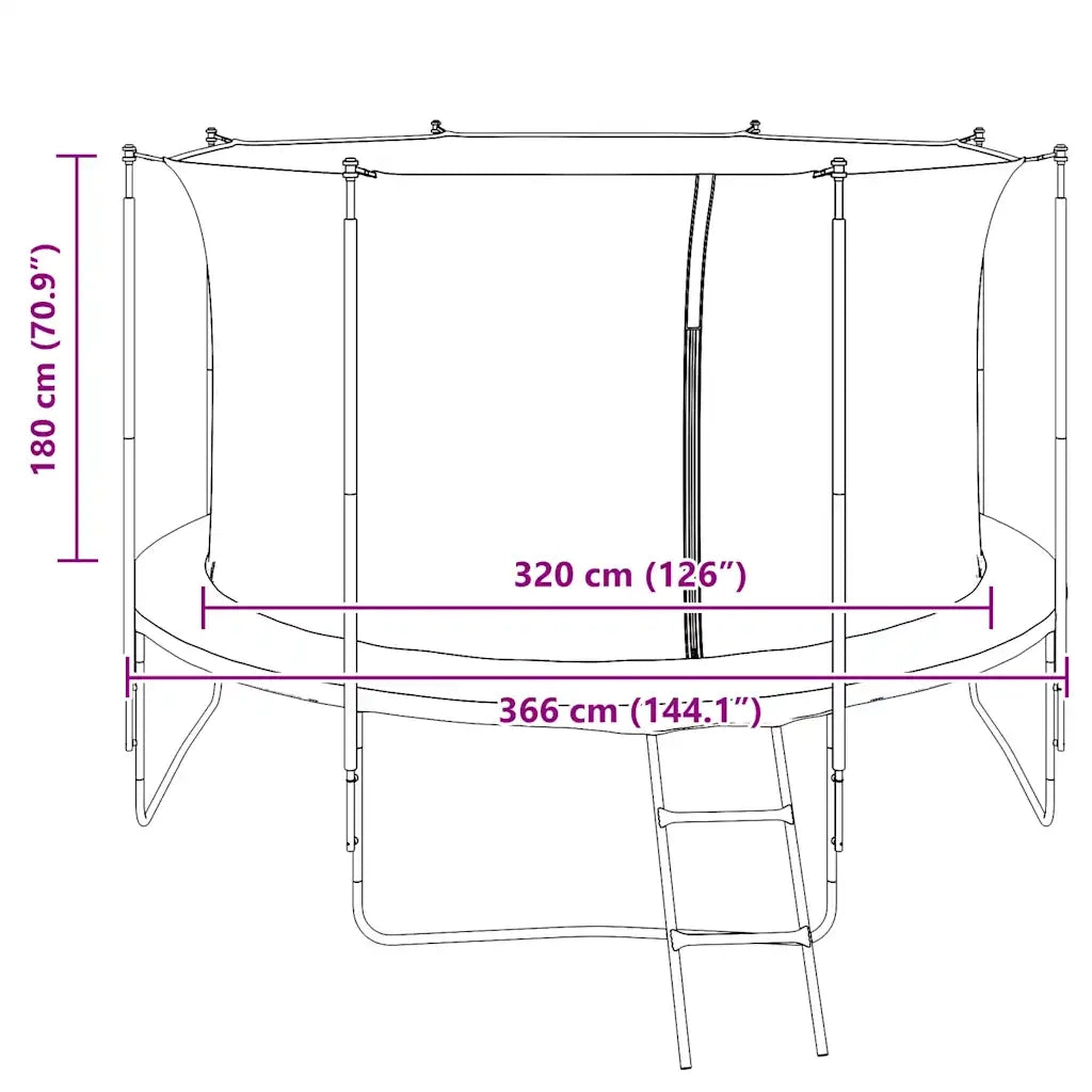 Rete di Sicurezza per Trampolino Rotondo 3,66 m CFW2774497