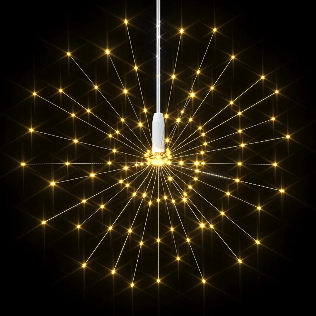 Luci di Natale Fuochi d'Artificio Bianco Caldo 20cm 140 LED cod mxl 70440