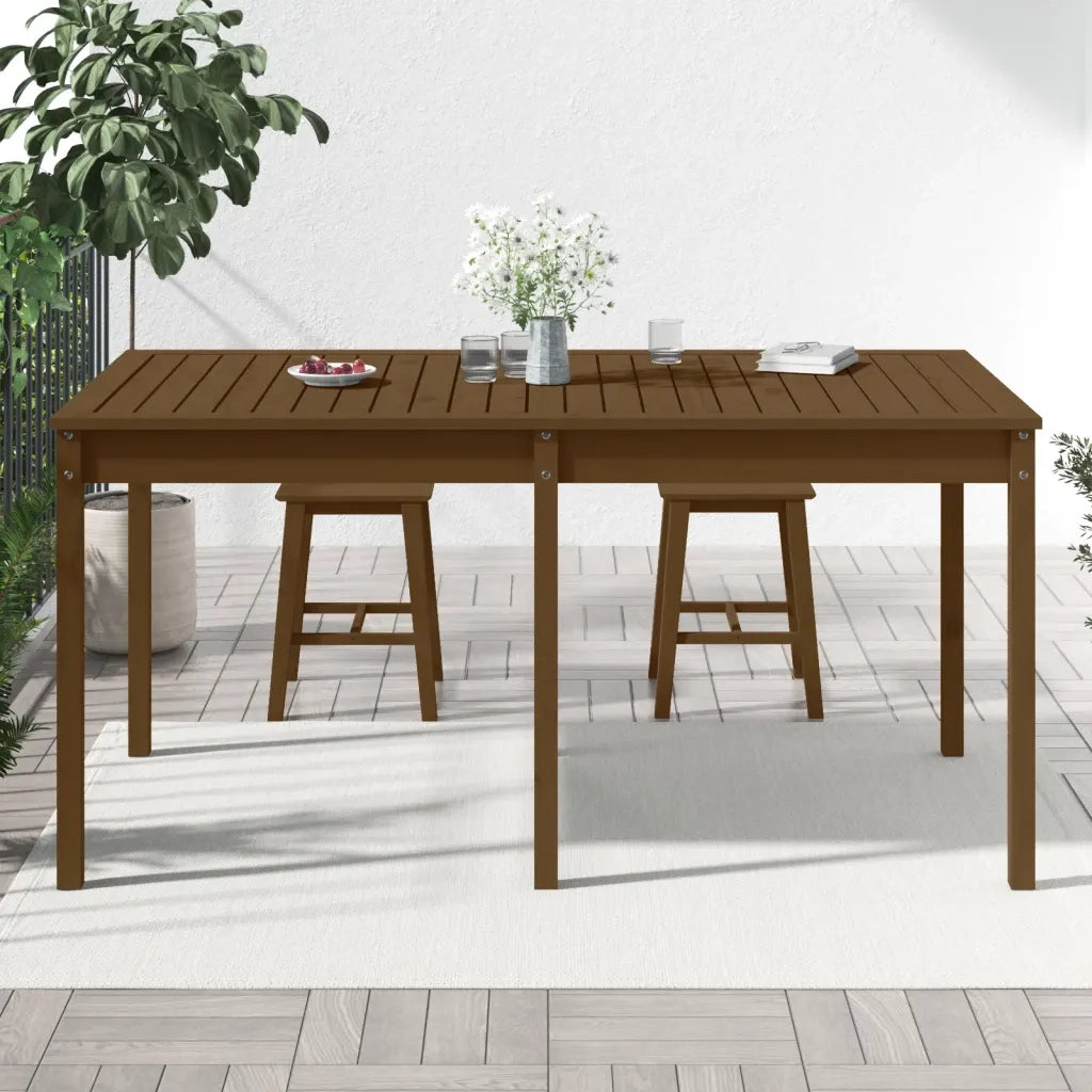 Tavolo da Giardino Ambra 159,5x82,5x76cm Legno Massello di Pino 823979