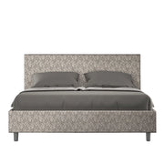 Letto imbottito Matrimoniale 160x210 cm tessuto Era Adele - Contenitore,Grigio