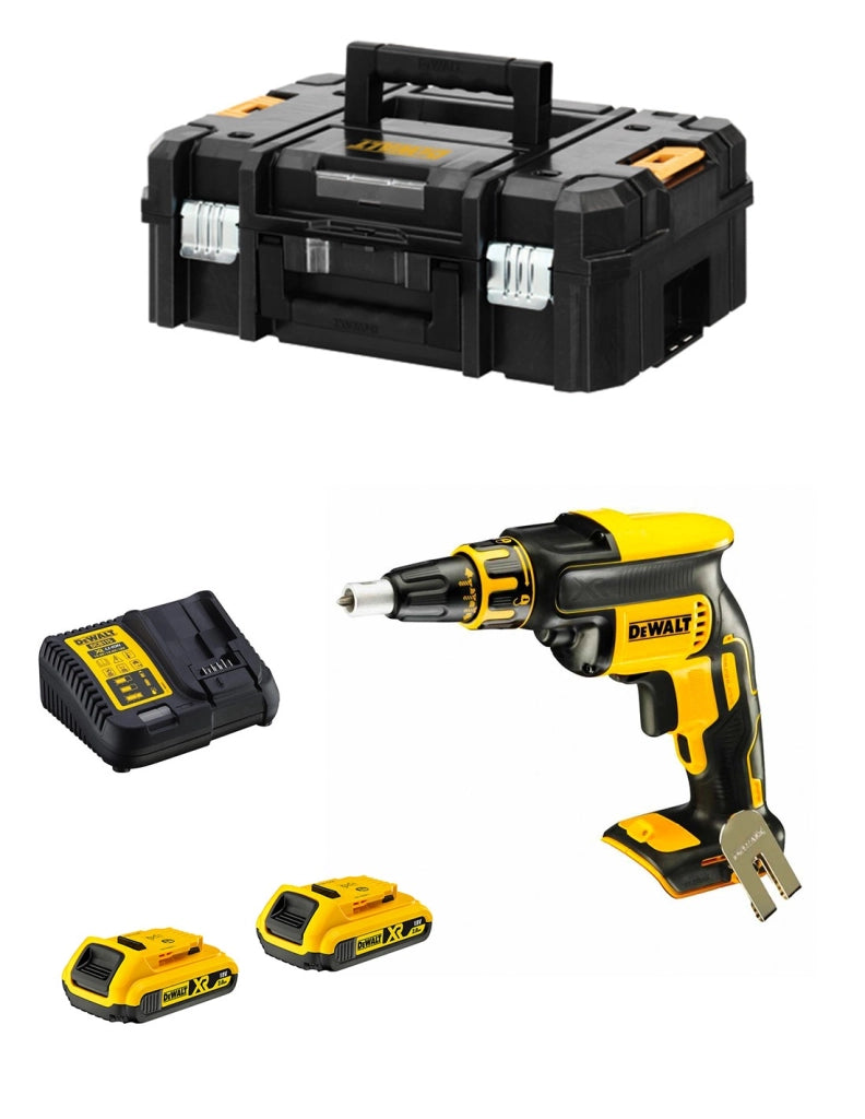 Avvitatore per Cartongesso DeWALT DCF620D2T (2 x 2,0 Ah + DCB115 + TSTAK II)