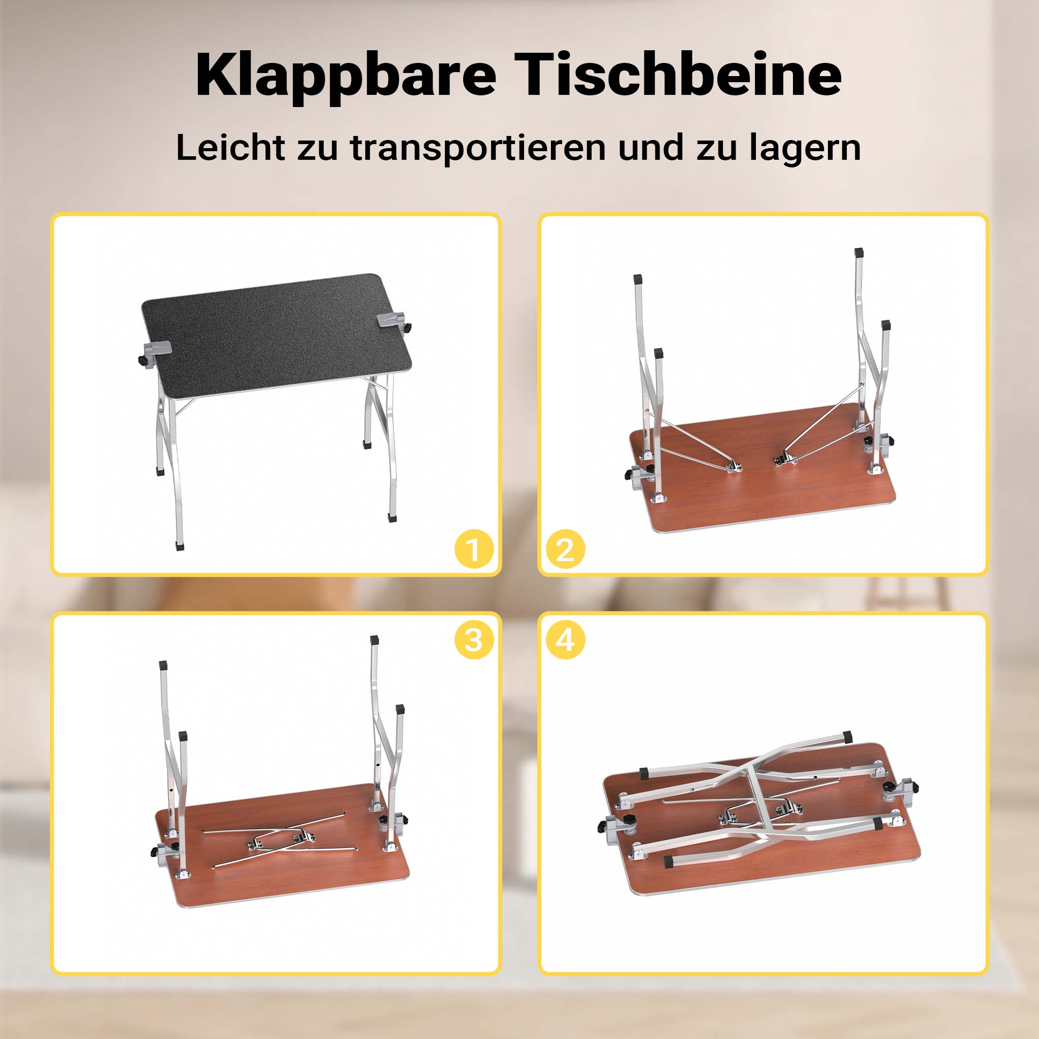 Tavolo da toelettatura doppio con 2 passanti per cane e gatto