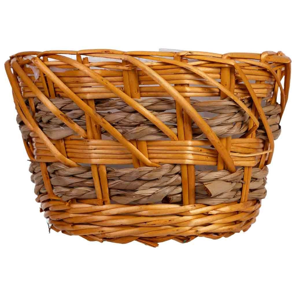Cesto rotondo in vimini marrone 23x23x15h cm