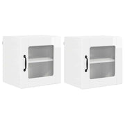 Set di 2 pensili da cucina moderni con 2 pratici ripiani 40 x 31 x 40 cm legno composito bianco 02_0054190