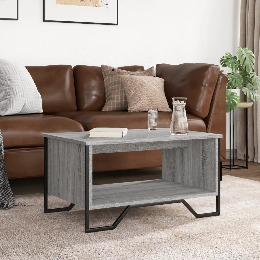 Tavolino da Salotto Grigio Sonoma 75x51x40 cm Legno Multistrato 848487