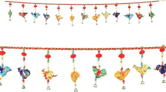 Decorazione a ventaglio in stile indiano - Garland - Decorazione per casa - Tempio - Festa - Matrimonio - Thema tradizionale indiano - Dimensioni 100 x 127 cm