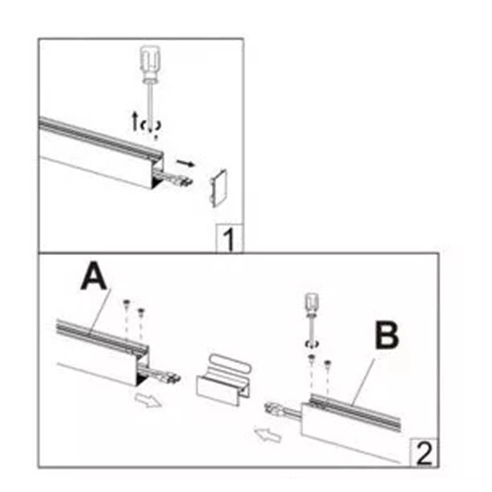 Trade Shop - Connettore Lineare Prolunga Per Lampadario Plafoniera Ll57-120c-3c In Alluminio Ll57-d -
