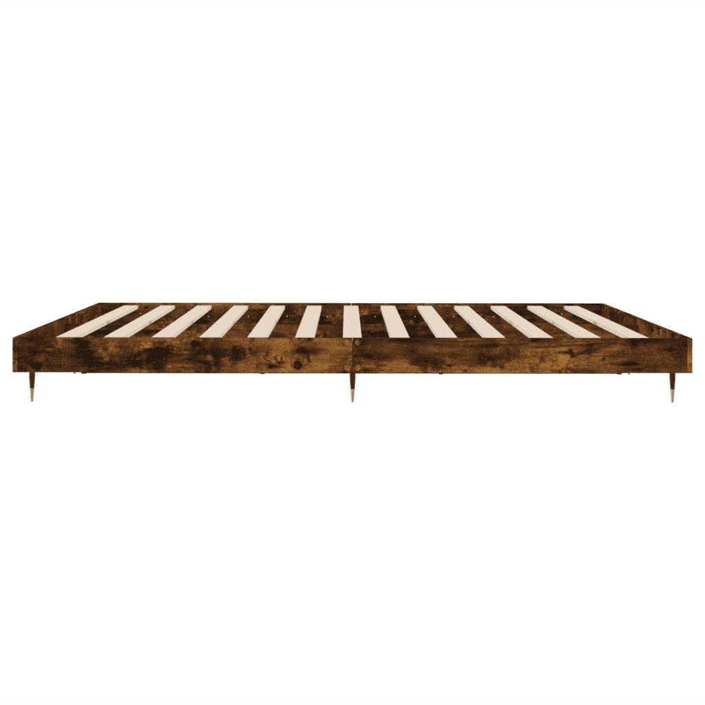 Giroletto senza Materasso Rovere Fumo 200x200 cm in Truciolato 832114