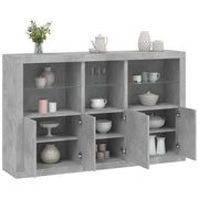 Credenza con Luci LED Grigio Cemento 162x37x100 cmcod mxl 133827
