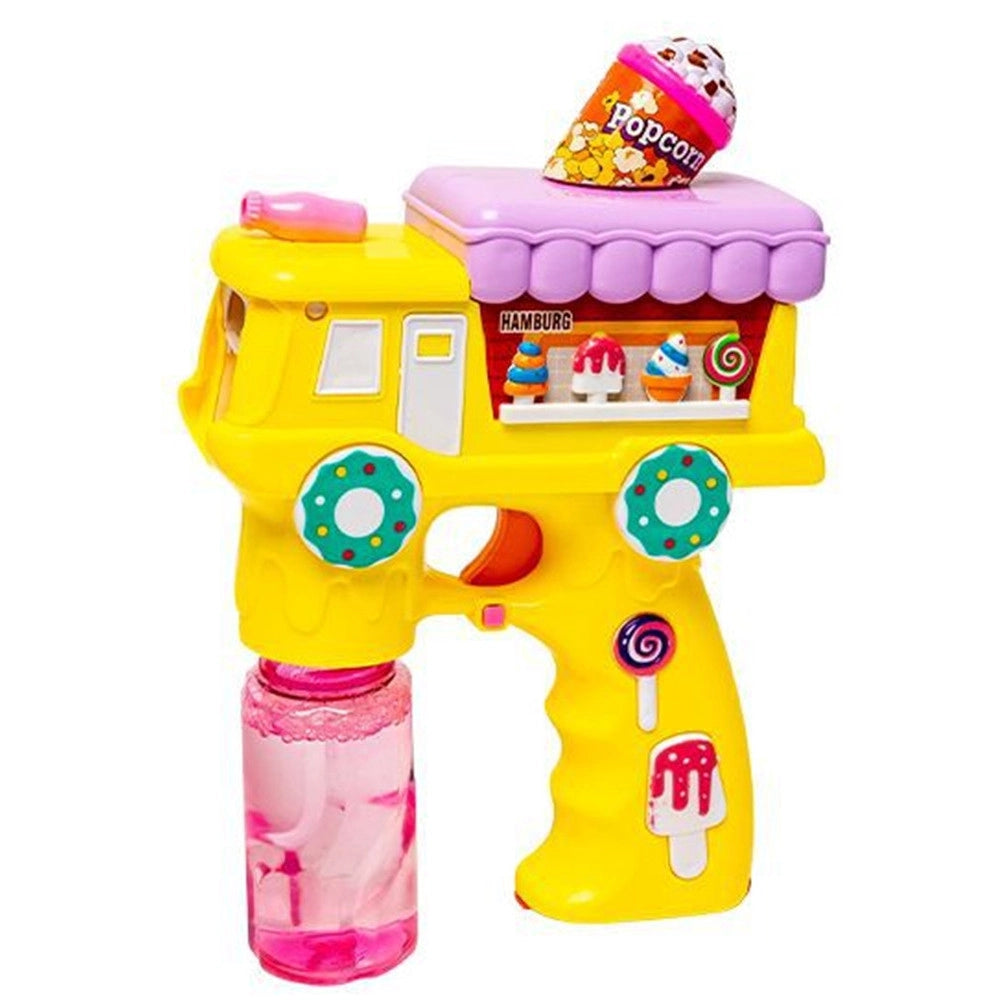 Trade Shop - Pistola Spara Bolle A Forma Di Camion Dei Dolci Con 2 Flaconi Di Ricarica Da 70ml 6760270 -