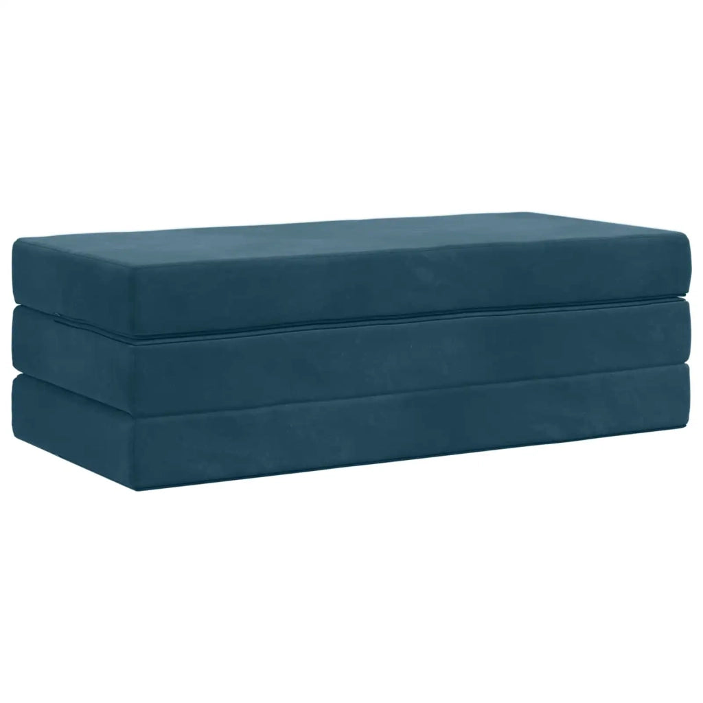 Divano Letto Pieghevole 120 x 67 x 45 cm Blu 900214