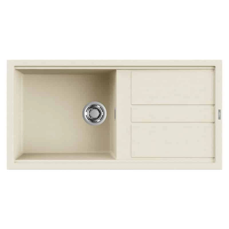Lavello Elleci Incasso 1 vasca 100x51 Best 480 Granitek Bianco Antico LGB48062