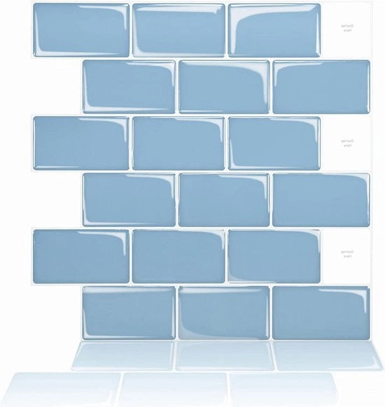 Tegel sticker periferici per staccare e applicare - tappeti autoadesivi per cucina - bagno - 30x30cm - blu