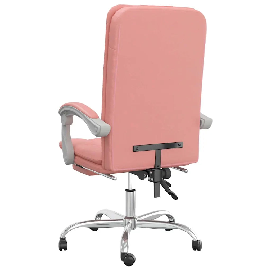 Sedia per studi-Poltrona da Ufficio Reclinabile Rosa in Similpelle 678092