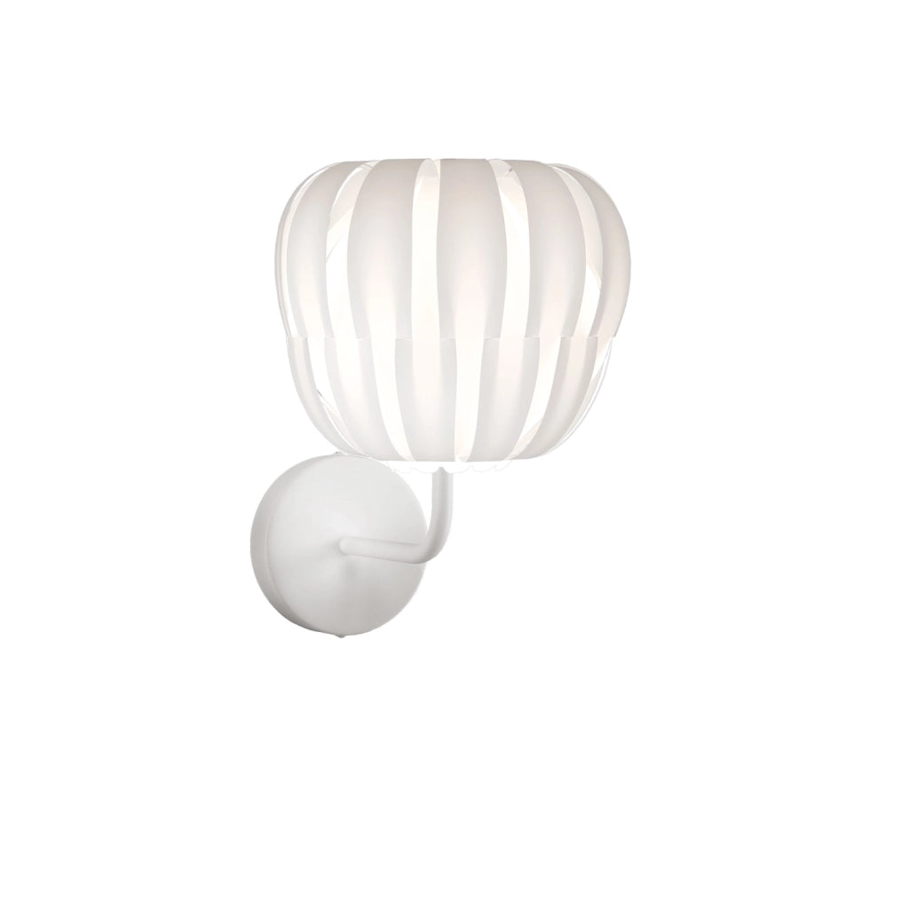 Applique Moderna Queen Polilux ® Bianco E Metallo 1 Luce E27