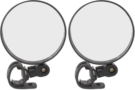 Specchio retrovisore universale da bicicletta con angolo ampio, 8 cm, regolabile, 2 pezzi, con attacco antislip
