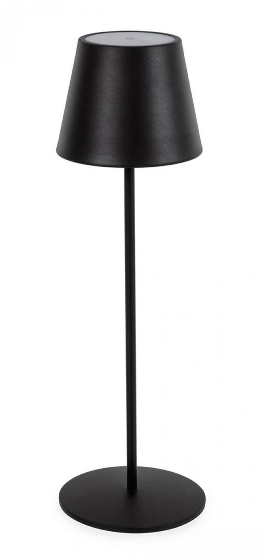 Lampada da Tavolo Ø12x38 cm in Acciaio Nero